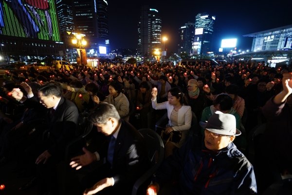 서울역 광장 탈북난민위한기도회