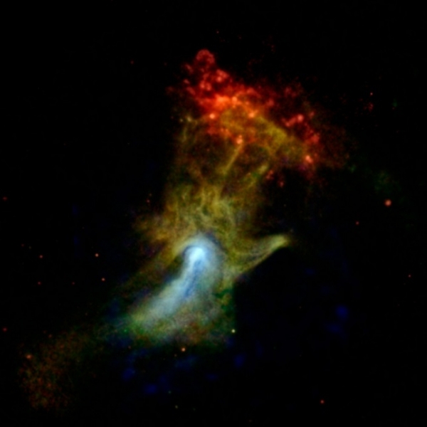 美항공우주국(NASA)의 엑스선 관측 장비인 찬드라엑스선망원경(Chandra X-ray Observatory)에 포착된 '하나님의 손'