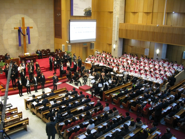 28일 오후 종교교회에서 한반도 평화통일을 위한 제97주년 '3.1절 기념 한국교회 연합예배'가 개최됐다.