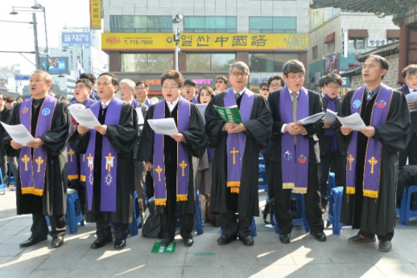 한국기독교장로회 총회(이하 기장총회)에서 주최한 시국기도회가 지난 3월 21일 오후 3시부터 진행됐다.