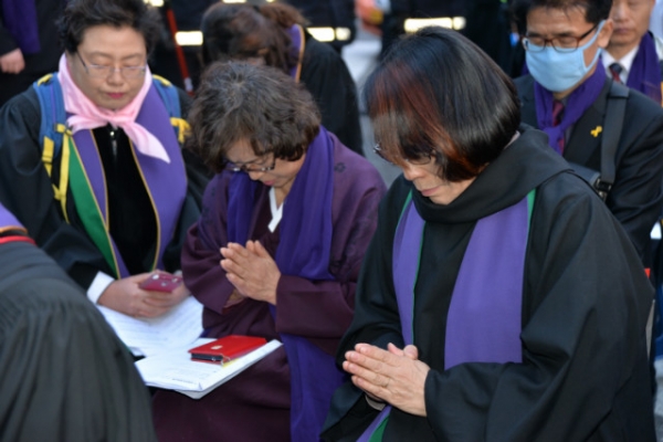 한국기독교장로회 총회(이하 기장총회)에서 주최한 시국기도회가 지난 3월 21일 오후 3시부터 진행됐다.