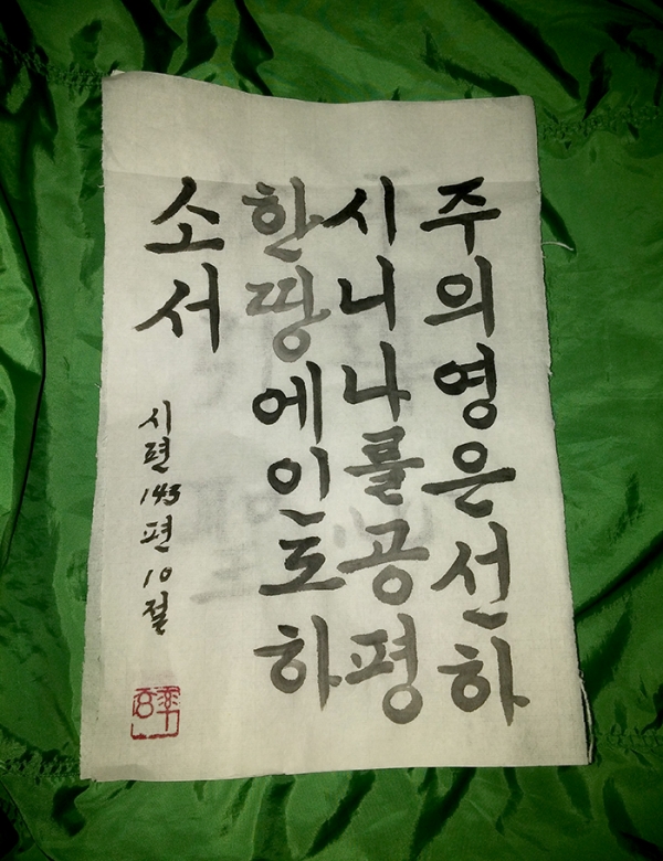 캘리 주의 영은 선하시니