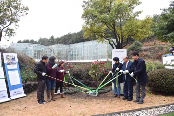 “나의 영웅, 유나의 고향 제주에 동백나무를 심습니다.”