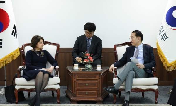 권영세 장관, 유엔 정무평화구축국 사무차장 접견. (사진=통일부