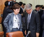 김현미 전 국토부장관(왼쪽)과 김수현 전 청와대 정책실장. ⓒ뉴시스