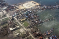 하늘에서 바라본 필리핀의 태풍 피해 지역