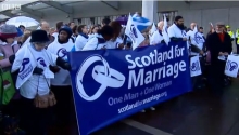 스코틀랜드 동성결혼 반대 시위
