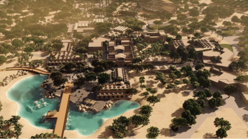 요르단 ‘요단강 건너 베다니’ 지역의 침례 개발 구역에 조성될 예정인 ‘순례자 마을’의 조감도