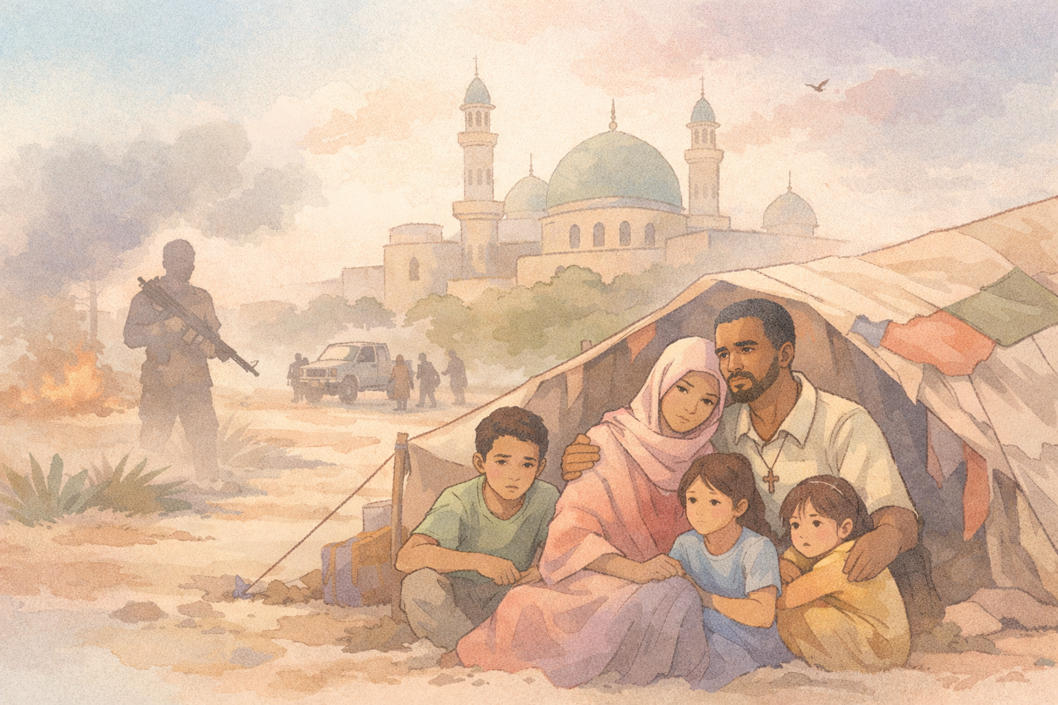 피난 중인 소말리아 가족