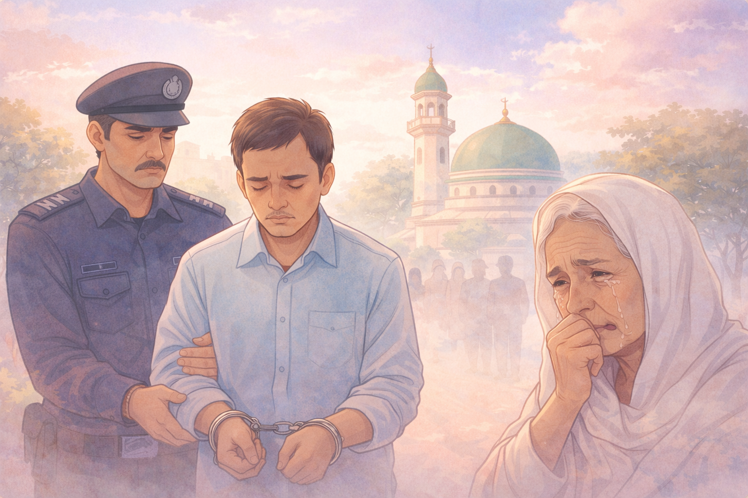 슬픔 속의 손목덧없는 아들