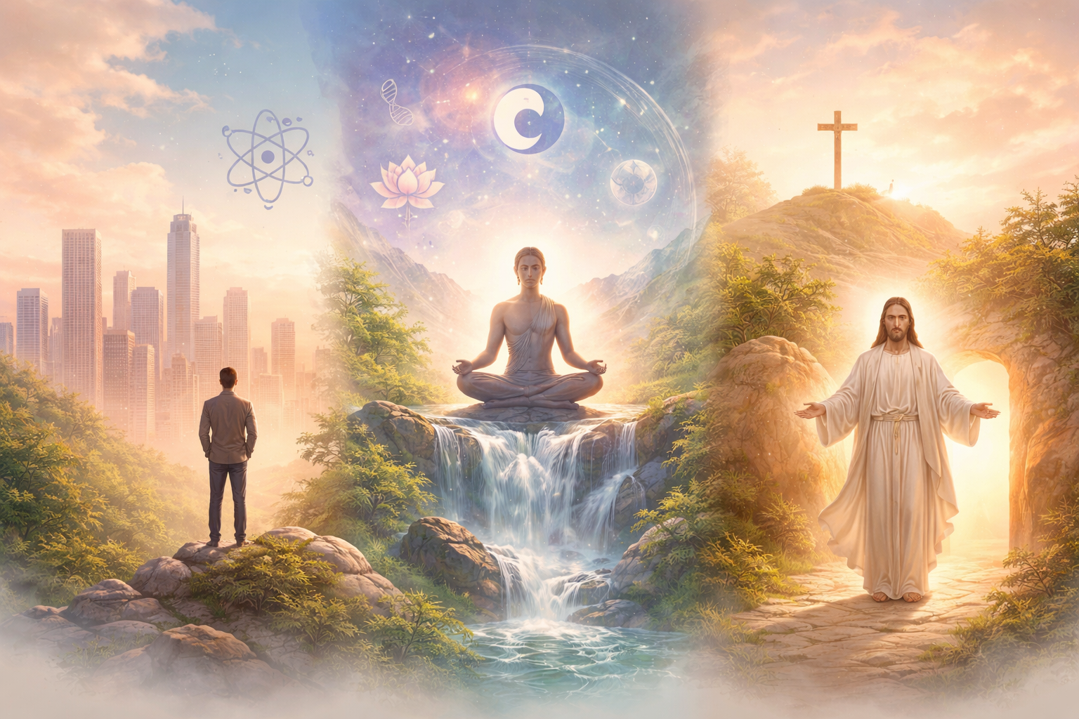 세 가지 세계관의 시각적 묘사