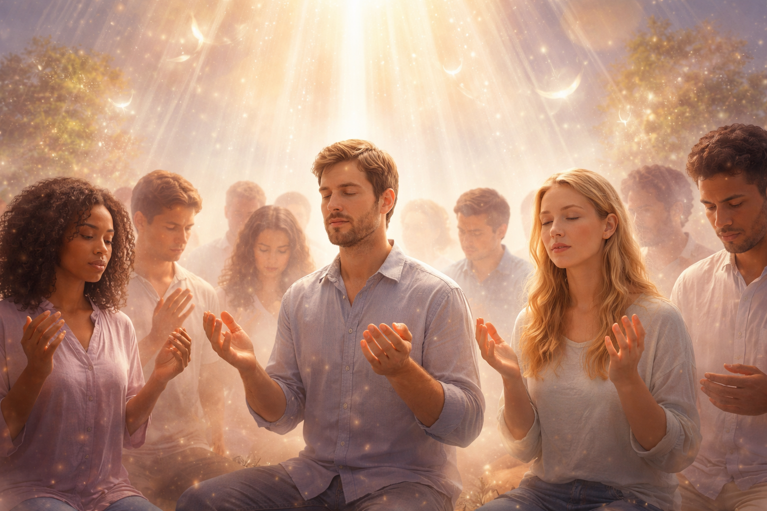 신성한 기도의 순간