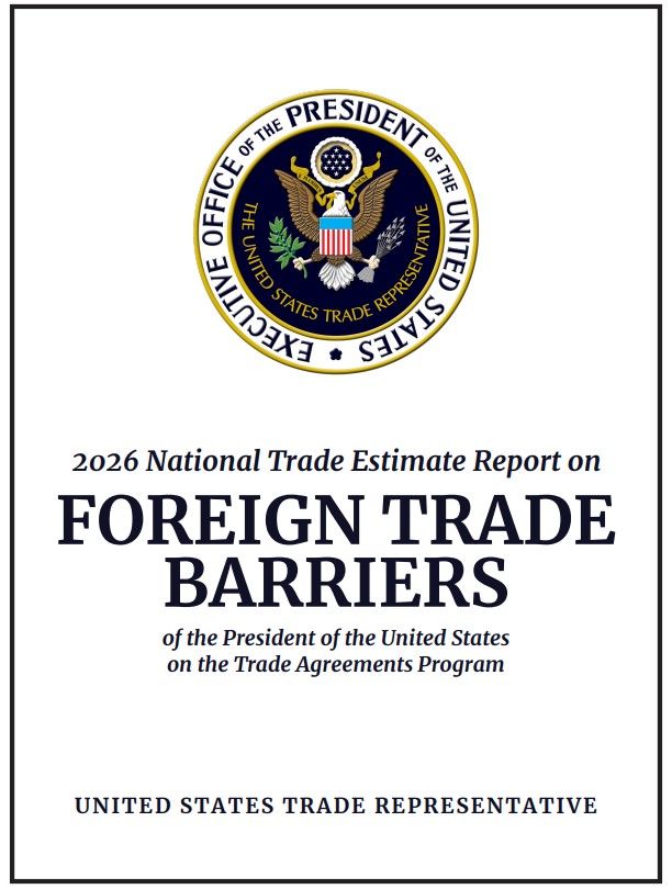 미국 무역대표부(USTR)가 전세계를 대상으로 한 '2026 무역장벽보고서(NTE)'를 발표했다