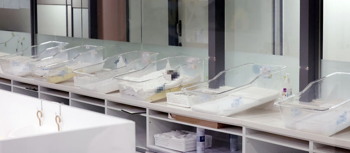 서울 시내의 한 산후조리원 신생아실 모습