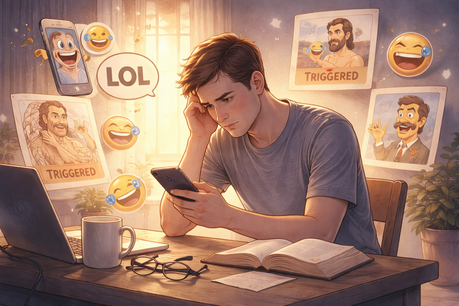 진지한 고민, 현실과 인터넷의 충돌