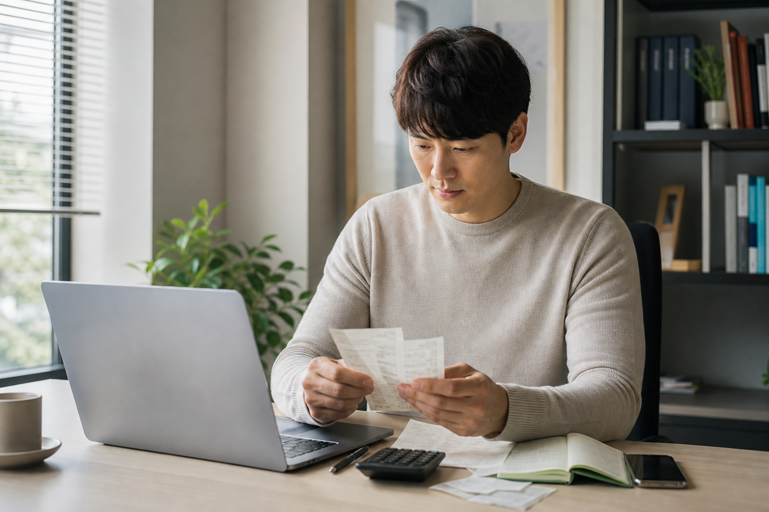 종합소득세 모두채움 신고 전 공제 항목을 확인하는 시민의 모습. 이미지=AI 생성 / 기독일보
