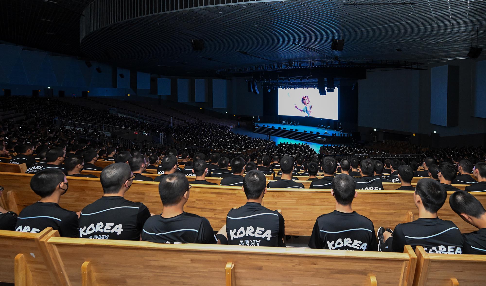 영화 '다윗'의 시사회가 논산 육군훈련소 연무대군인교회에서 개최됐다