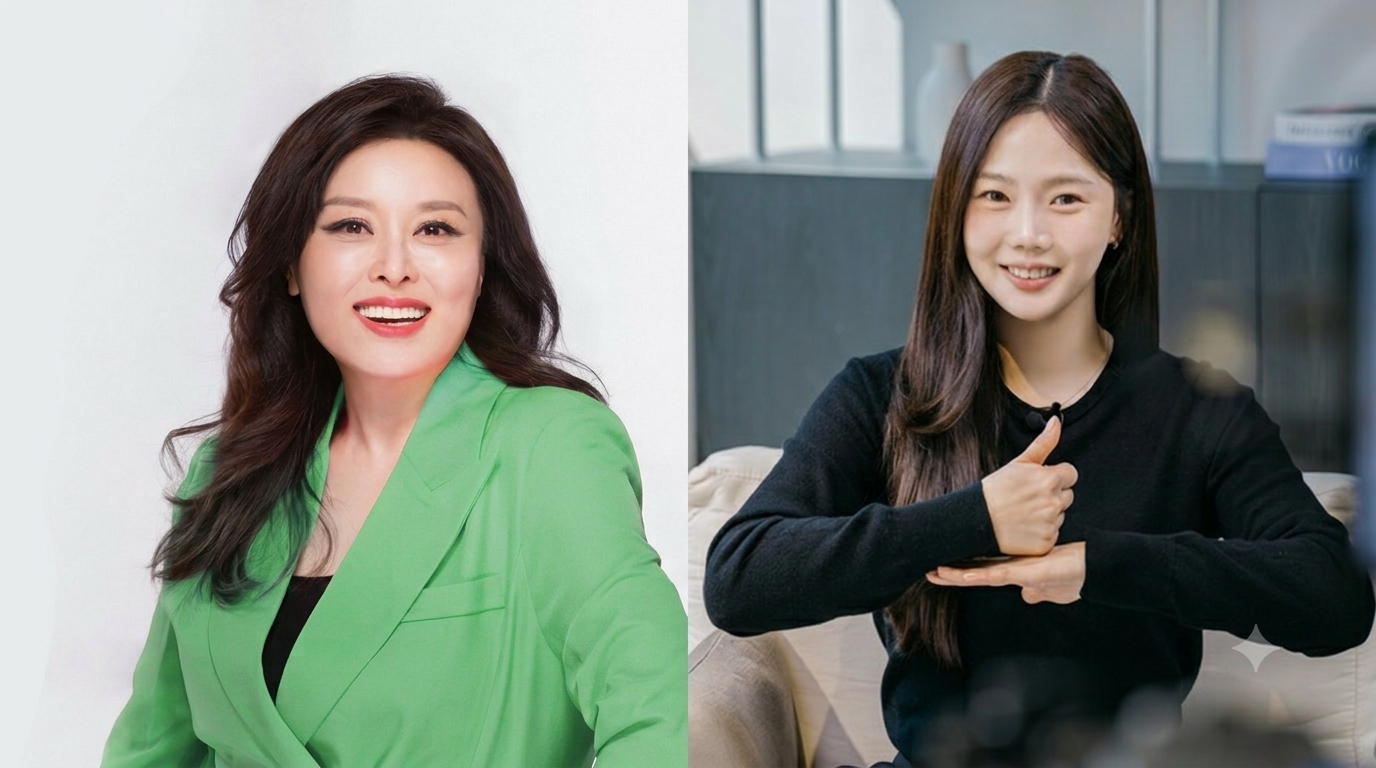 오마이걸 효정(오른쪽)과 뮤지컬 배우 홍지민