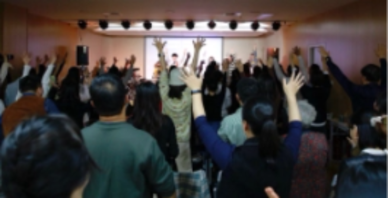 2018년 폐쇄되기 전 중국 베이징 시온교회(Zion Church)에서 열린 예배 모습