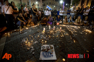 실종자 소년들 추모하는 이스라엘 시민들