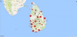 스리랑카 지도에서 증가하고 있는 소수 집단들의 종교에 대한 공격을 표로 만들어 봤다.