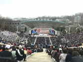 2018 한국교회 부활절연합예배가 열린 연세대 노천극장의 모습. 주최 측은 약 2만 명이 모였다고 추산했다.