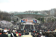 2018 한국교회 부활절연합예배가 열린 연세대 노천극장의 모습. 주최 측은 약 2만 명이 모였다고 추산했다.