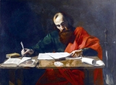 서신서를 쓰는 사도 바울 (1620)