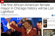시카고 시장으로 사상 첫 흑인 여성 동성애자가 당선됐다.