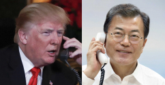 트럼프 미국 대통령(왼쪽) 문재인 한국 대통령.
